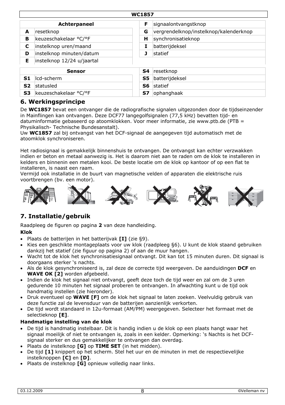 Velleman WC1857 User Manual | Page 8 / 26