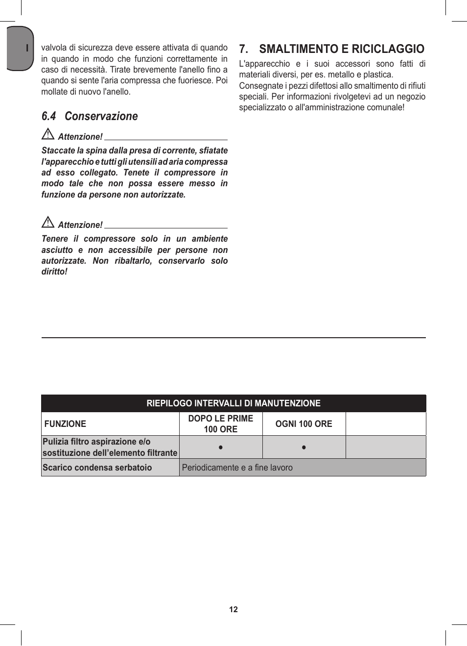 4 conservazione, Smaltimento e riciclaggio | Stanley D 200/8/6 User Manual | Page 12 / 80