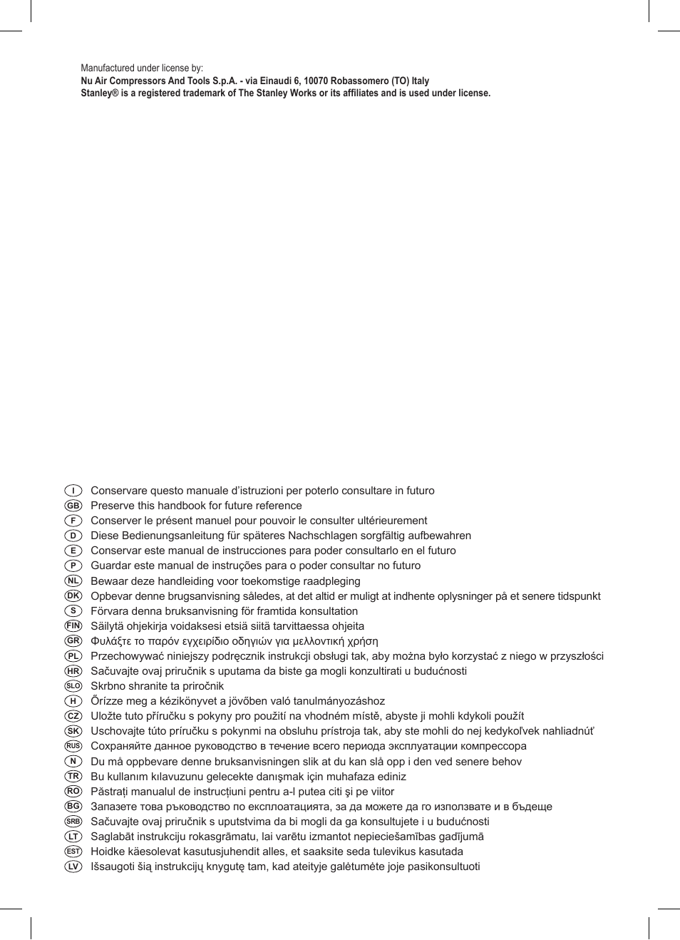 Stanley D 200/8/6 User Manual | Page 2 / 80