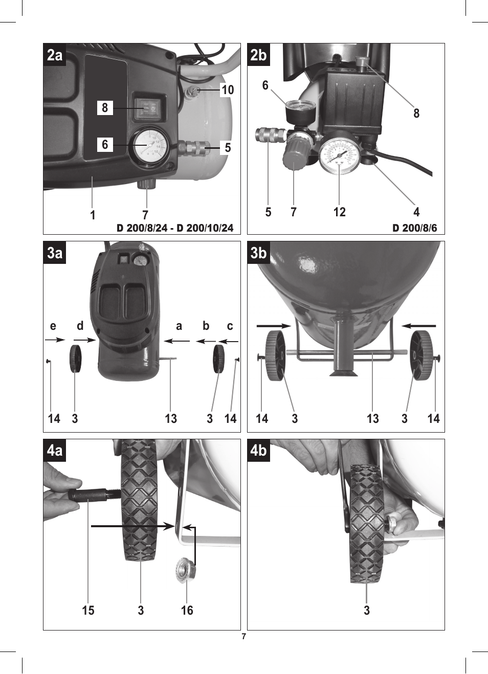 2a 3a 2b 3b, 4a 4b | Stanley D 200/8/6 User Manual | Page 7 / 80