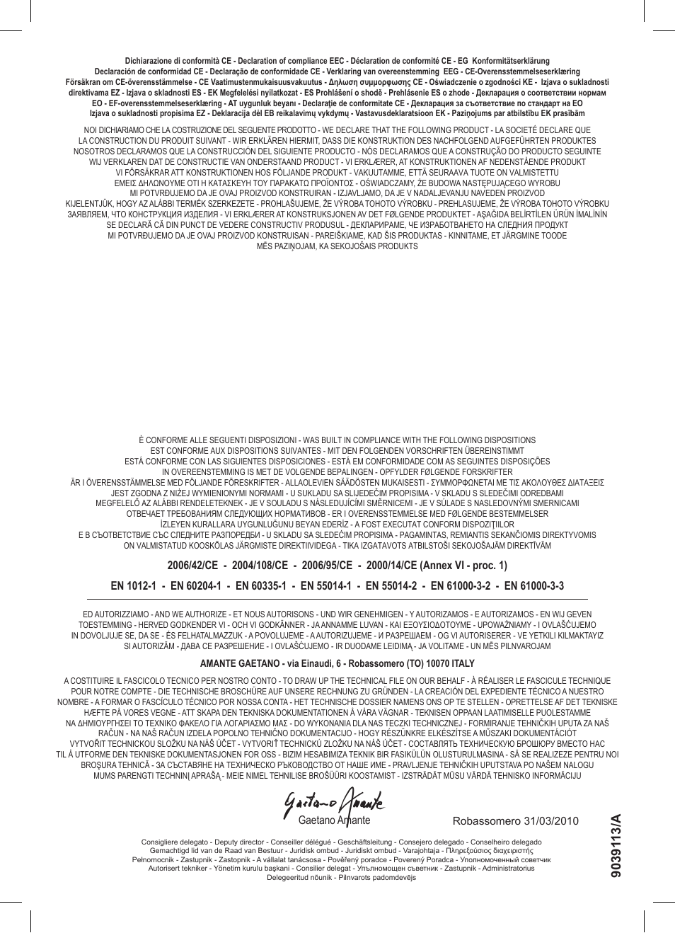Gaetano amante | Stanley D 200/8/6 User Manual | Page 80 / 80