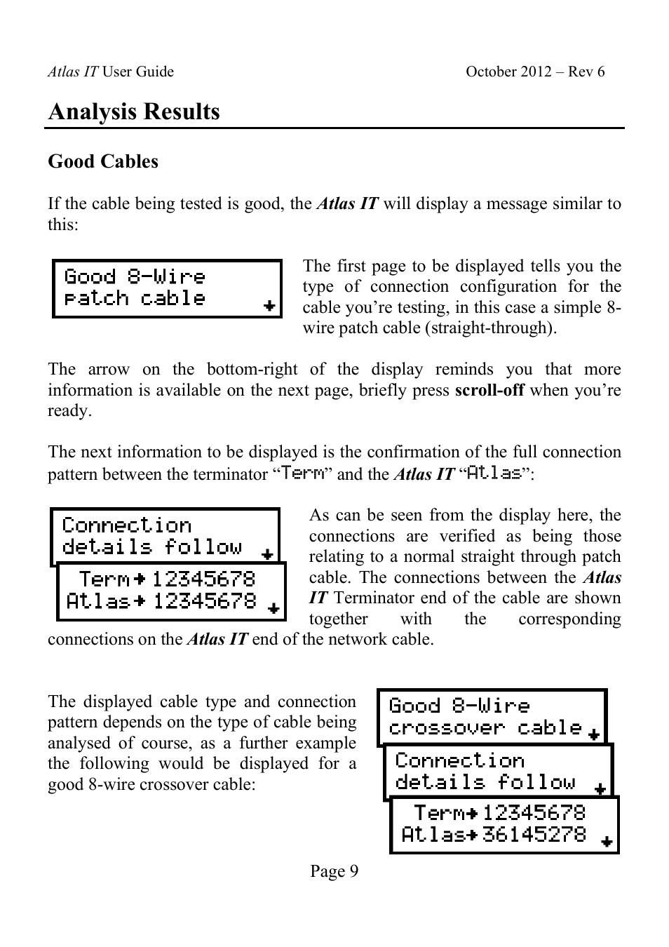 Analysis results | Velleman UTP05 User Manual | Page 10 / 19