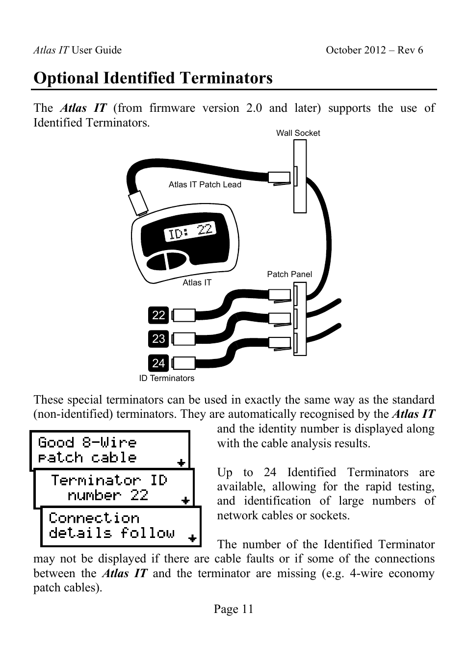 Optional identified terminators | Velleman UTP05 User Manual | Page 12 / 19