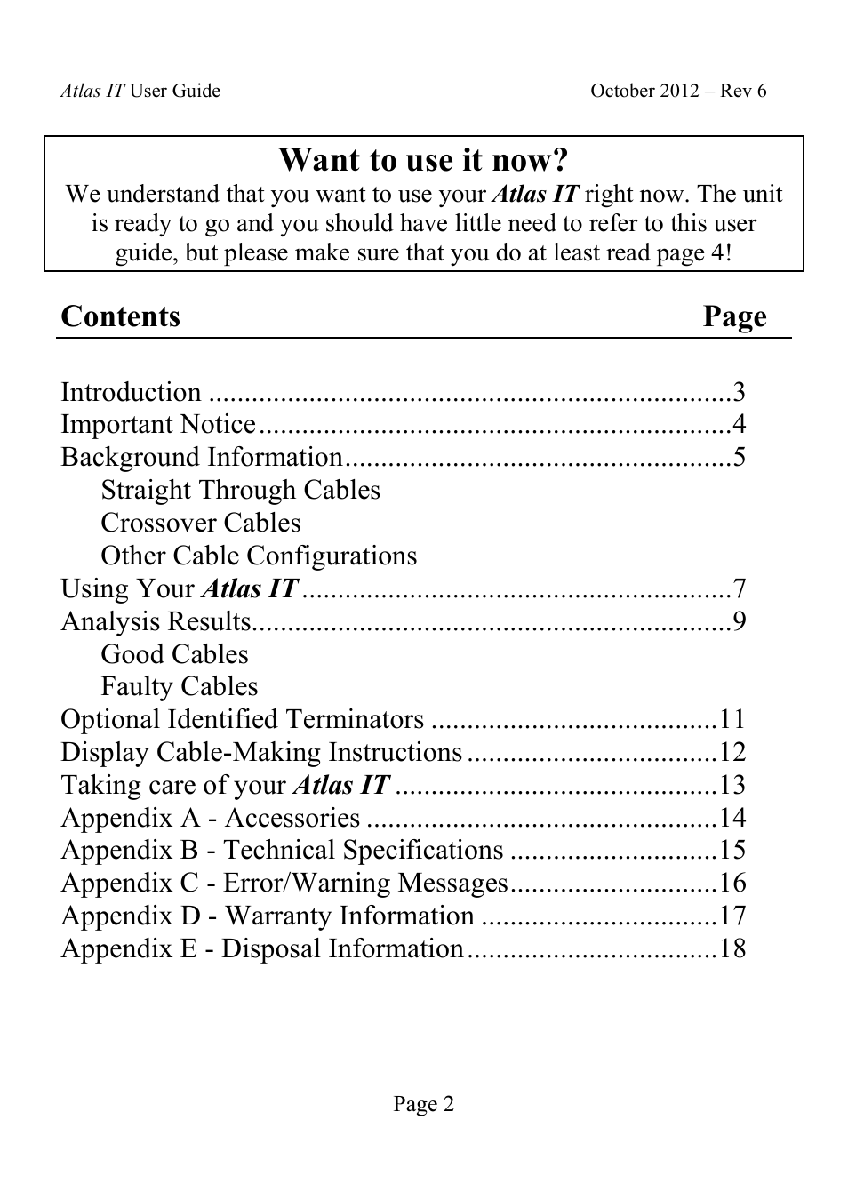 Want to use it now, Contents page | Velleman UTP05 User Manual | Page 3 / 19