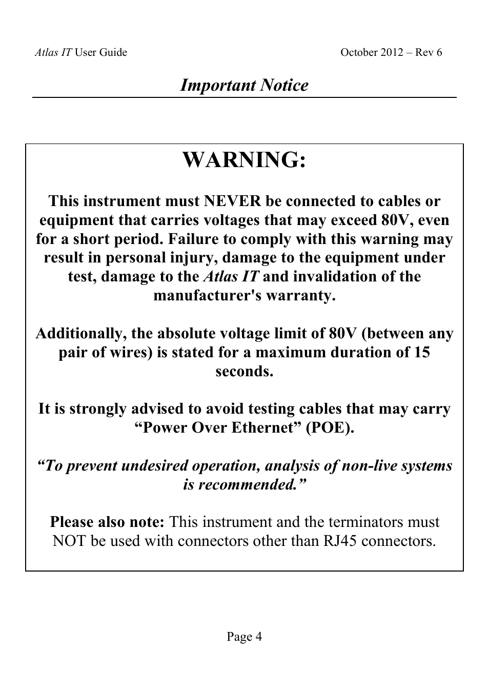 Warning, Important notice | Velleman UTP05 User Manual | Page 5 / 19