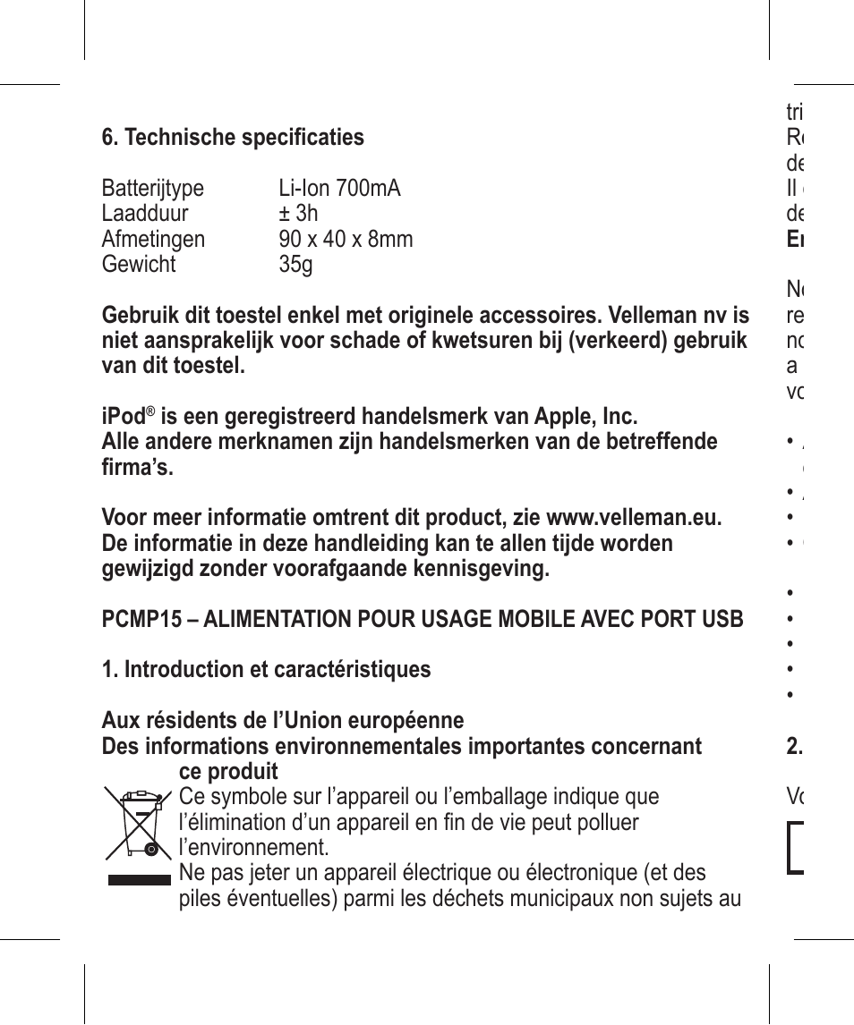 Velleman PCMP15 User Manual | Page 10 / 24