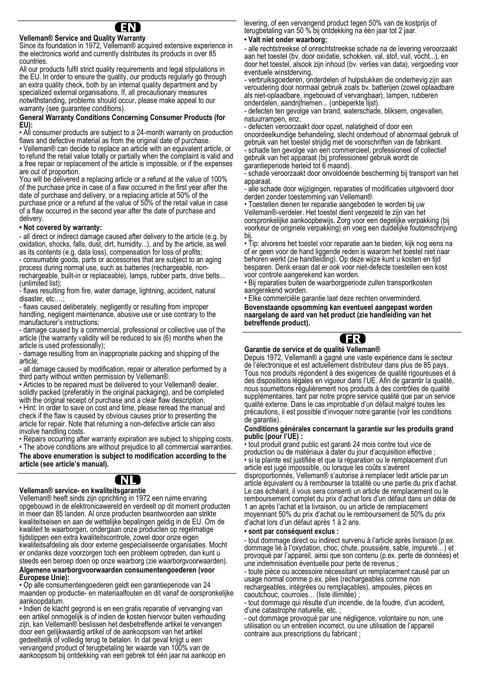 Velleman VTLLAMP4W User Manual | Page 16 / 18