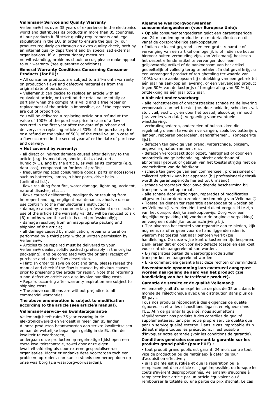 Velleman WB023 User Manual | Page 12 / 14