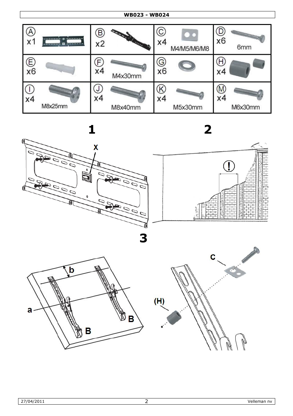 Velleman WB023 User Manual | Page 2 / 14