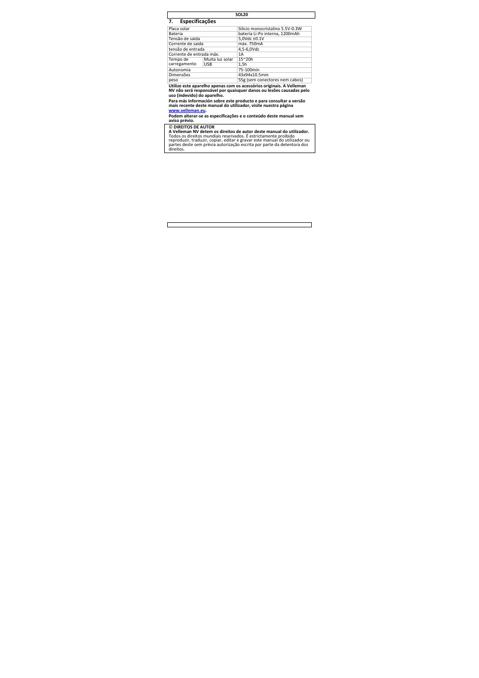 Velleman SOL20 User Manual | Page 18 / 23