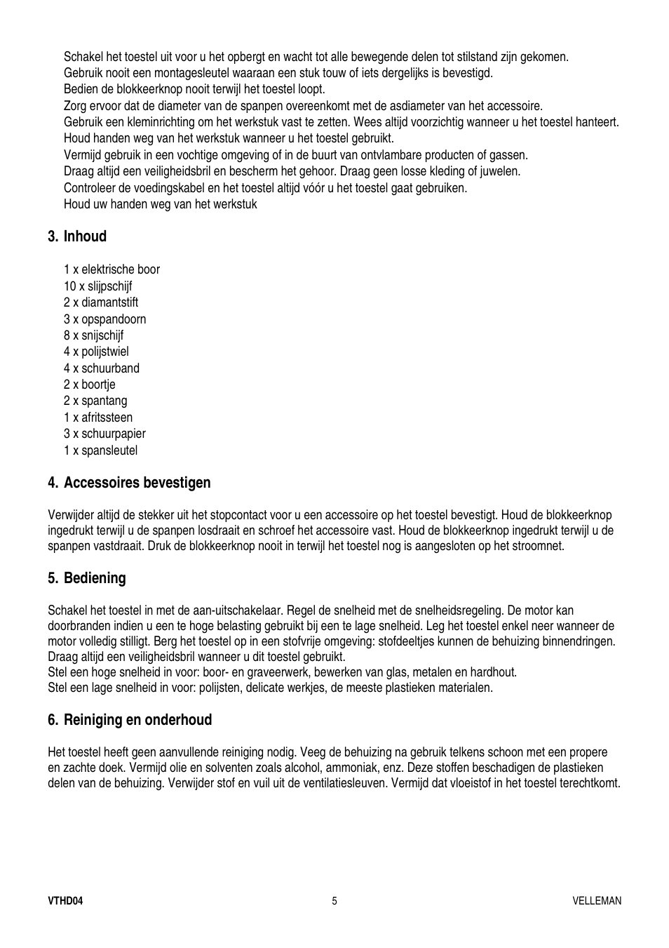 Velleman VTHD04 User Manual | Page 5 / 10