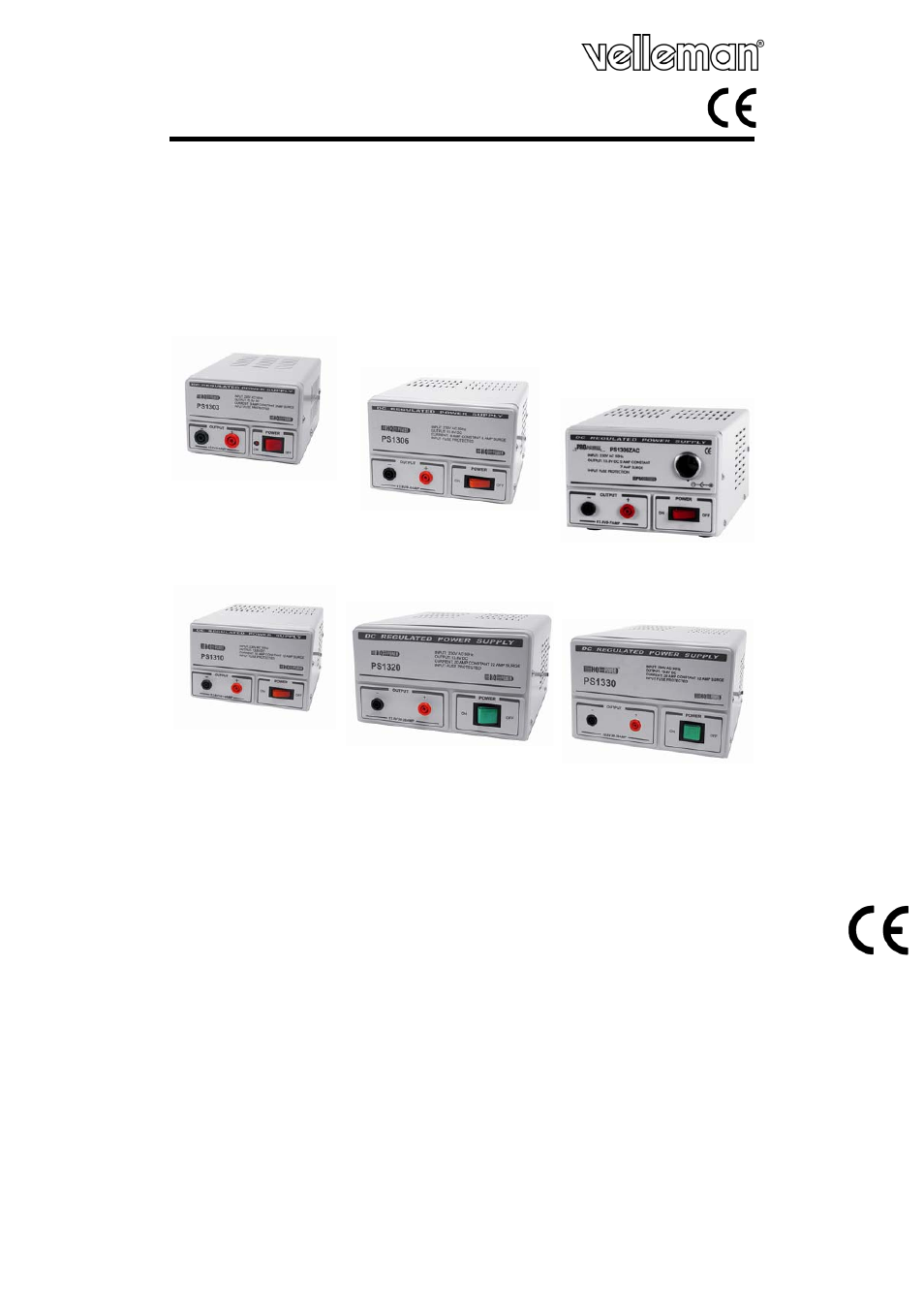 Velleman PS1306C User Manual | 11 pages