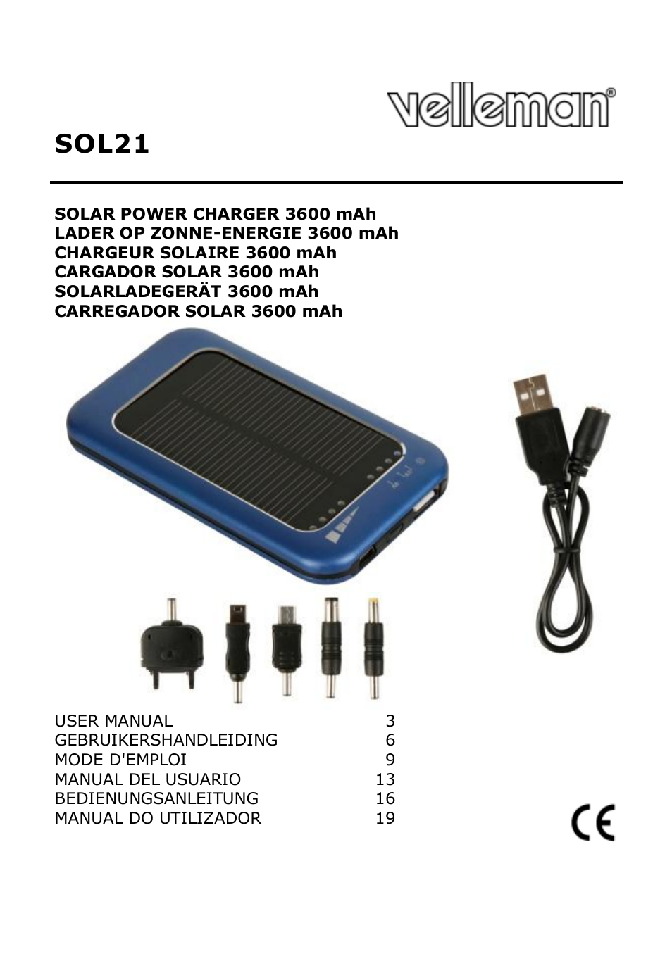 Velleman SOL21 User Manual | 28 pages