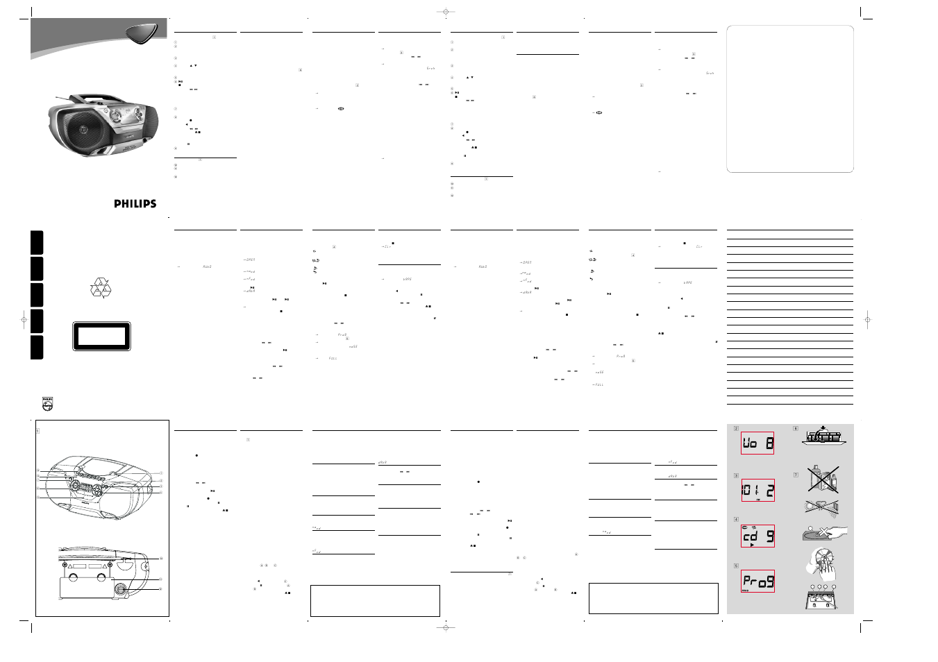 Philips AZ1310 User Manual | 9 pages