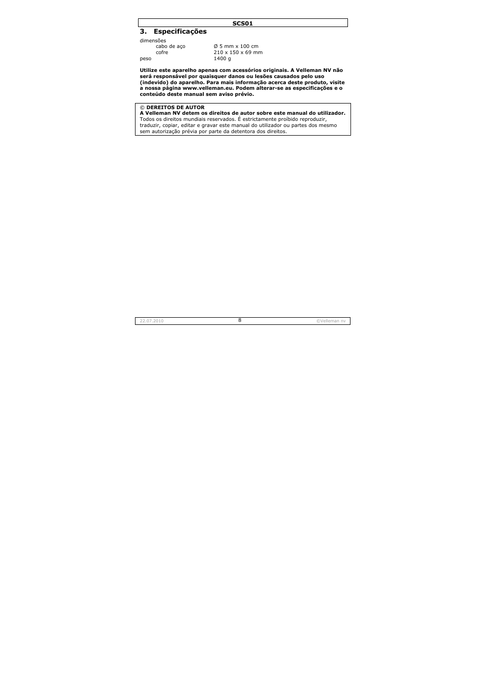 Velleman SCS01 User Manual | Page 8 / 11