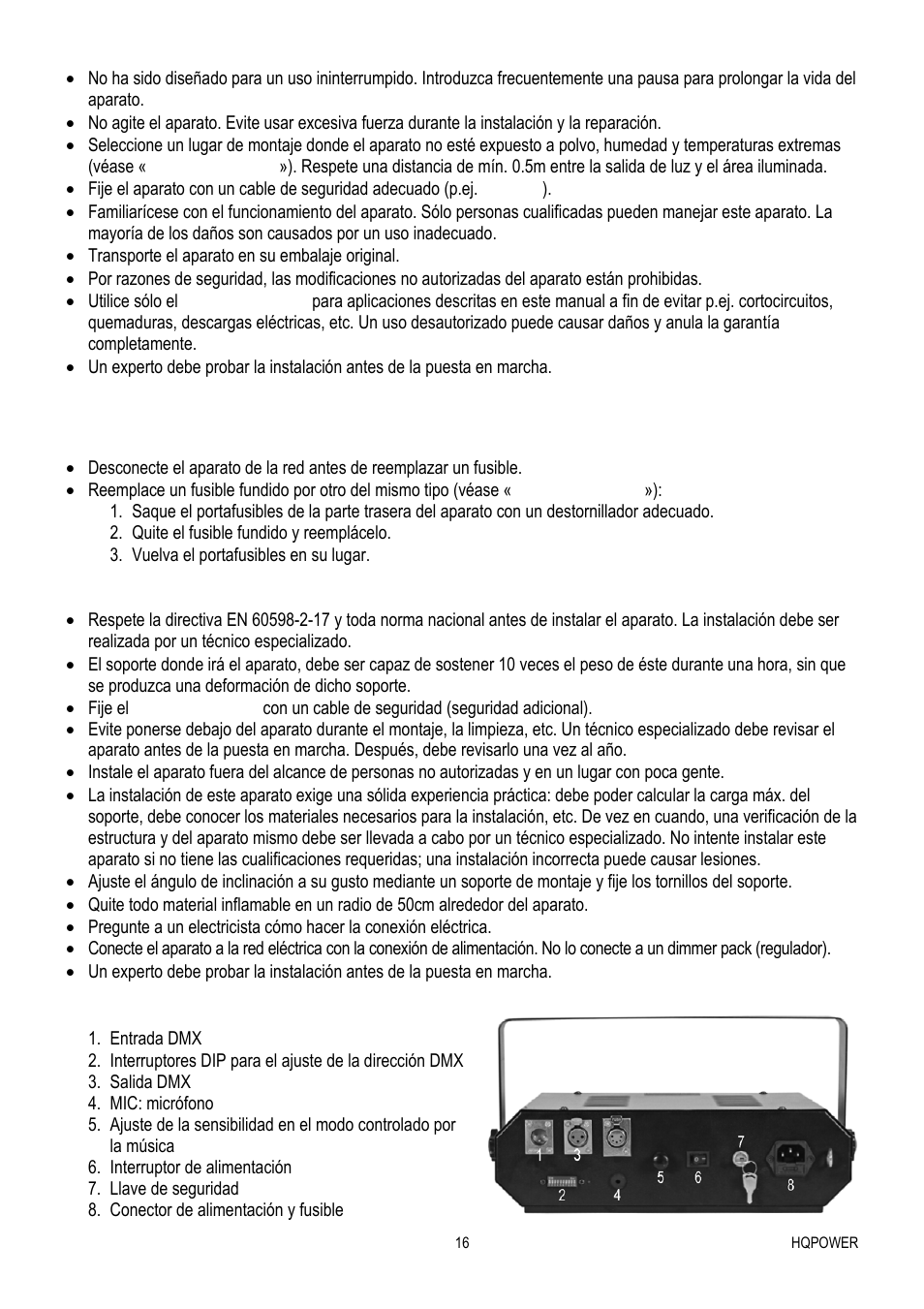 Instalación | Velleman VDP1601RGLD10 User Manual | Page 16 / 25