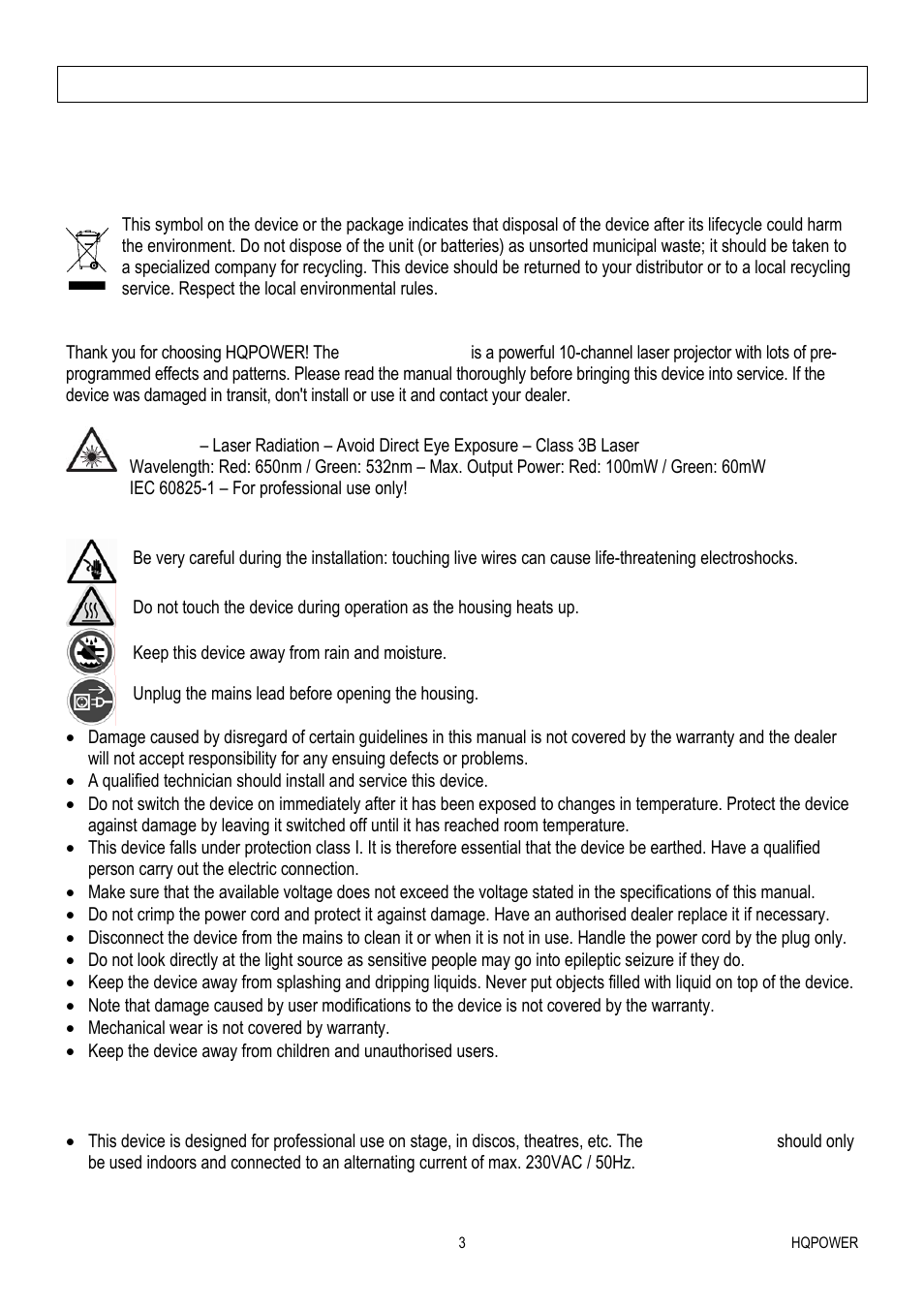 Velleman VDP1601RGLD10 User Manual | Page 3 / 25