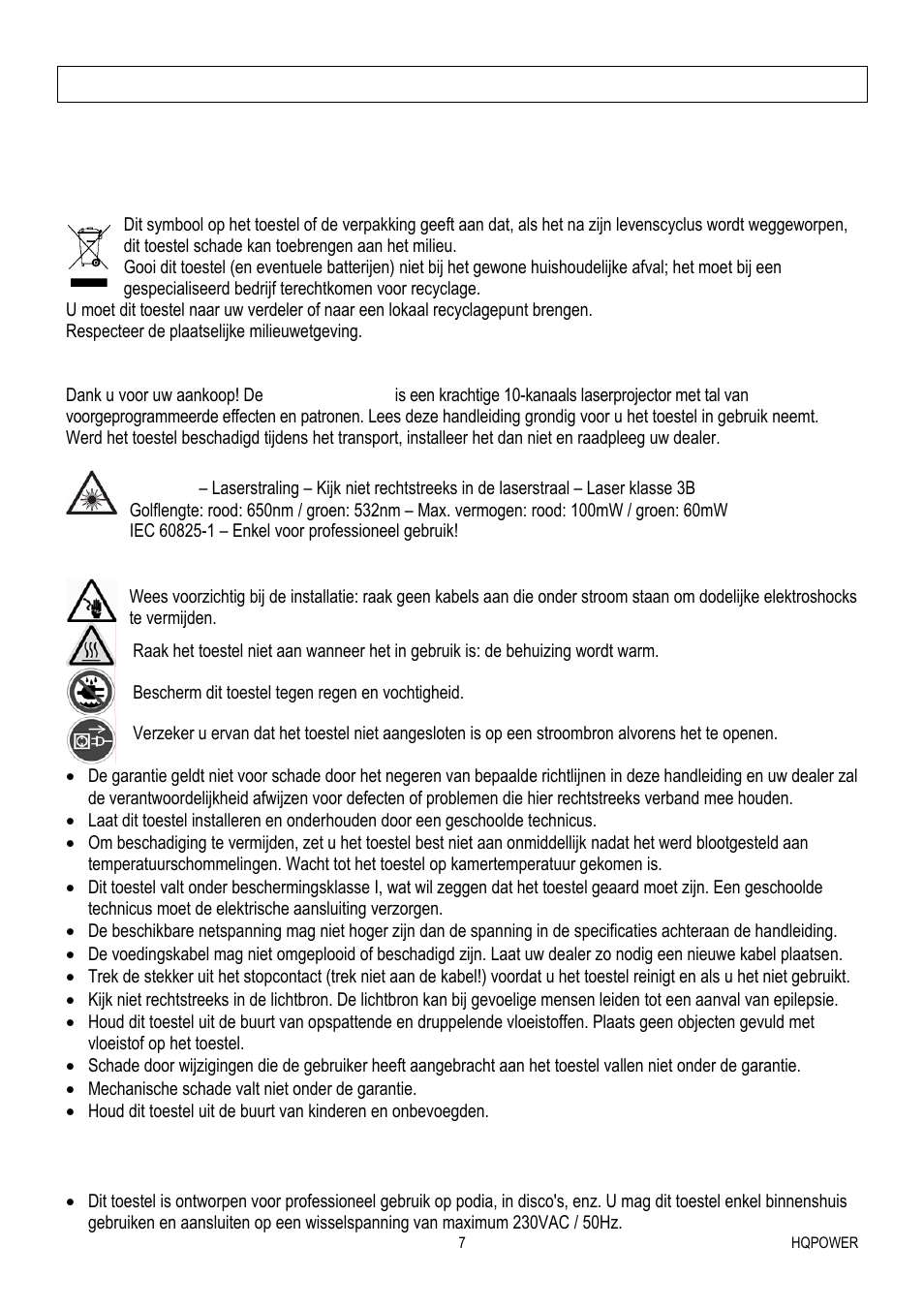 Velleman VDP1601RGLD10 User Manual | Page 7 / 25