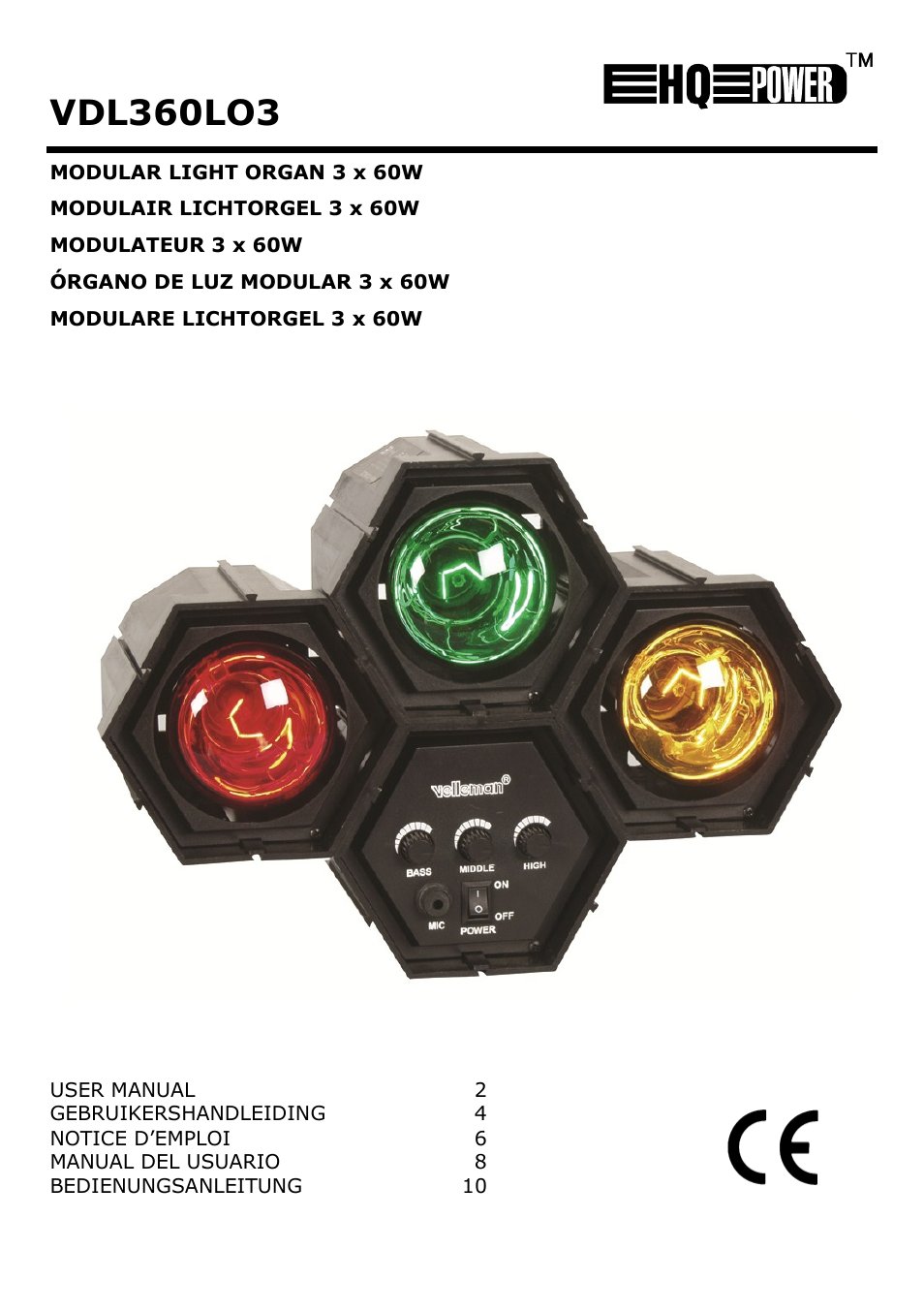 Velleman VDL360LO3 User Manual | 14 pages