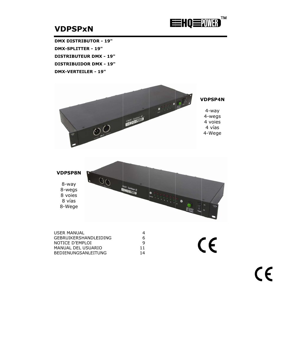 Velleman VDPSPxN User Manual | 18 pages