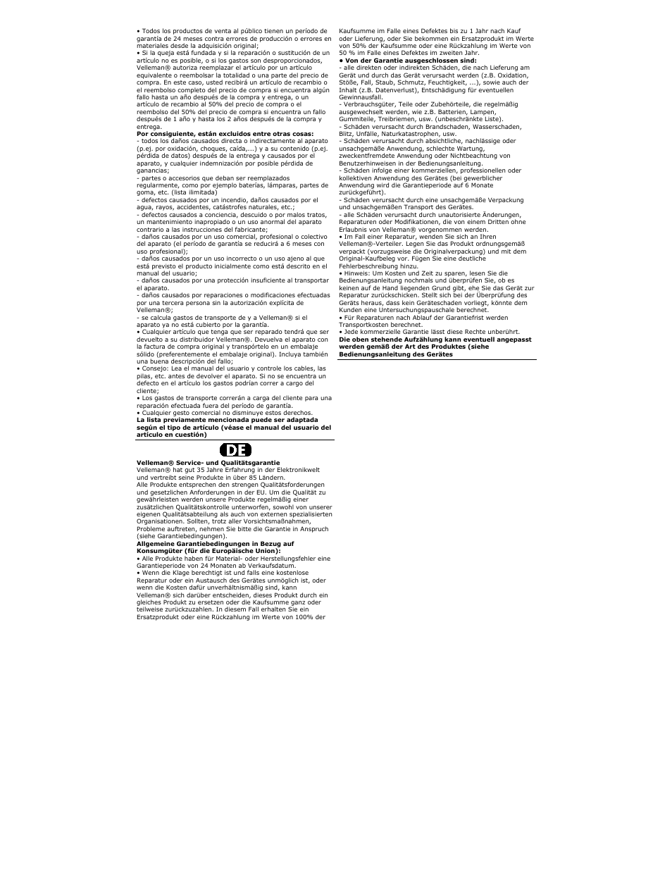 Velleman VDPSPxN User Manual | Page 18 / 18