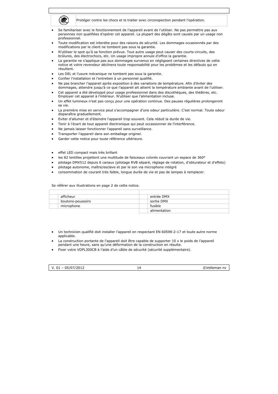 Velleman VDPL300CB User Manual | Page 14 / 29