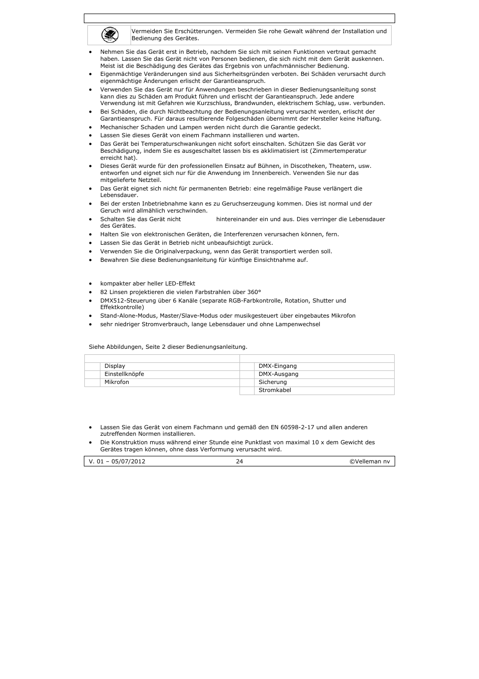 Velleman VDPL300CB User Manual | Page 24 / 29