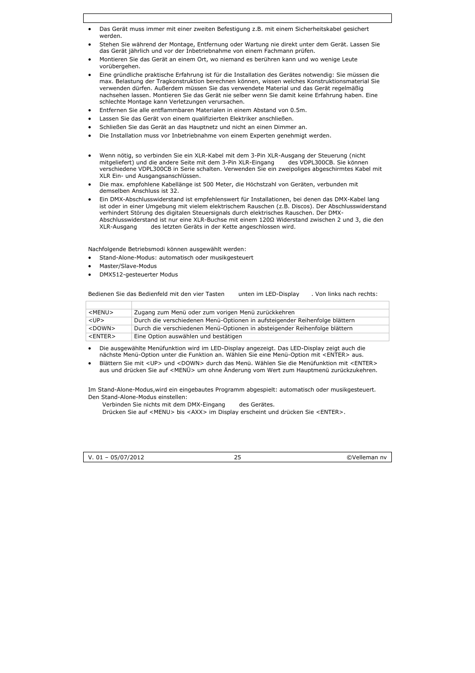 Velleman VDPL300CB User Manual | Page 25 / 29