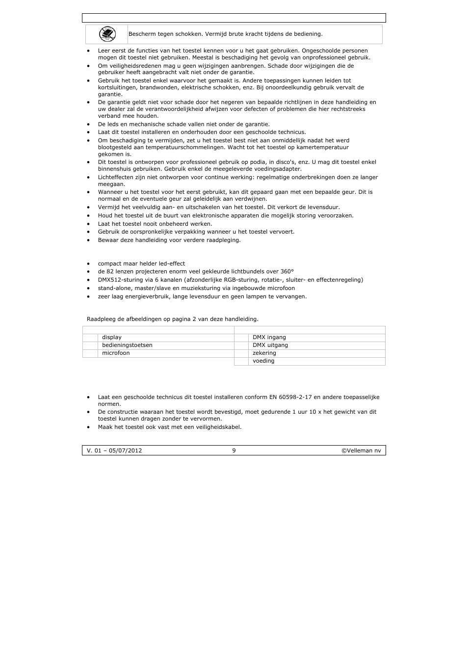 Velleman VDPL300CB User Manual | Page 9 / 29