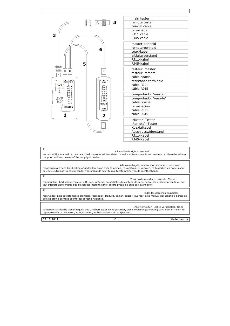 Vtmus3 | Velleman VTMUS3 User Manual | Page 2 / 13