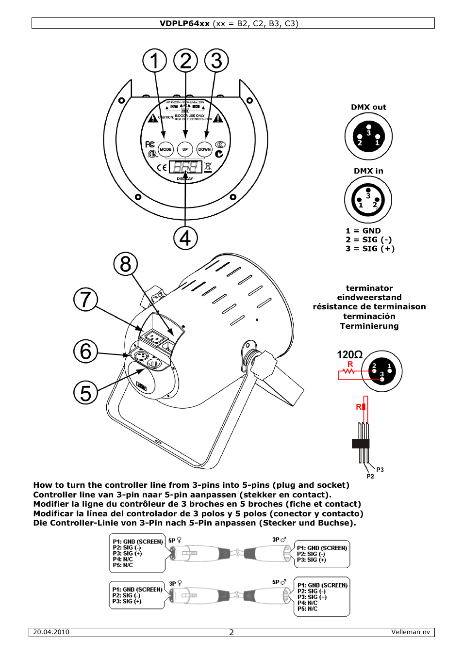Velleman VDPLP64B2 User Manual | Page 2 / 26