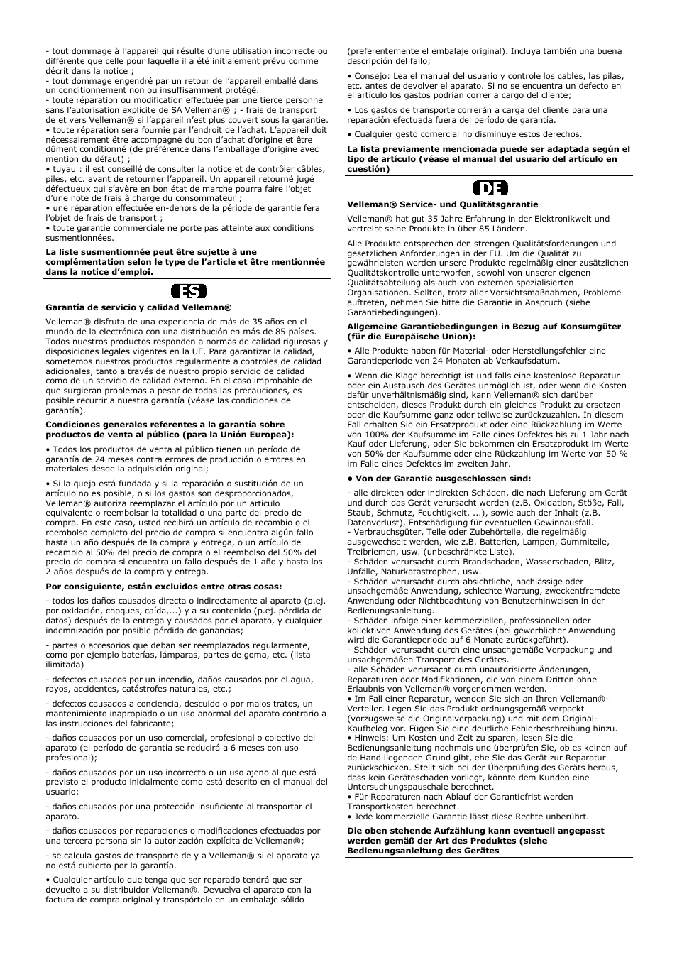 Velleman VDPLPS3612B User Manual | Page 24 / 24
