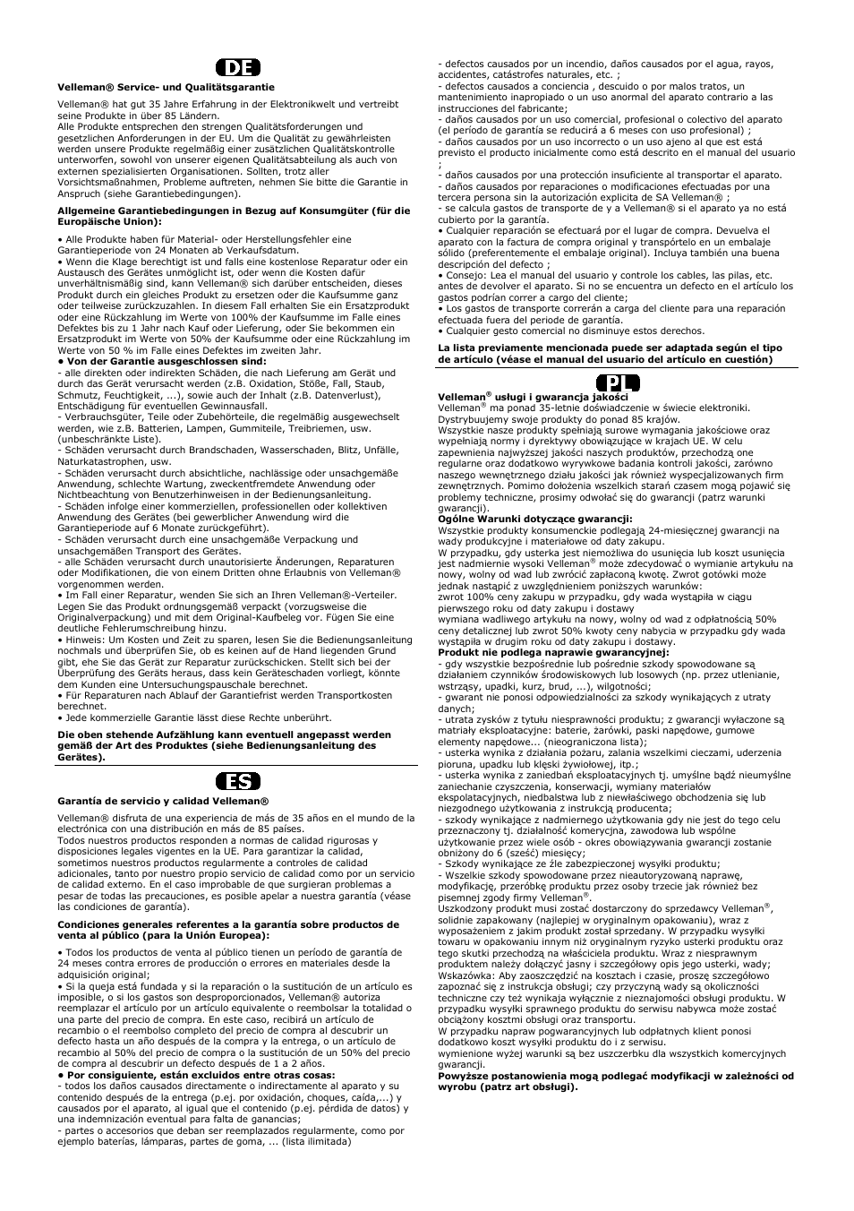 Velleman VTHD05 User Manual | Page 18 / 18