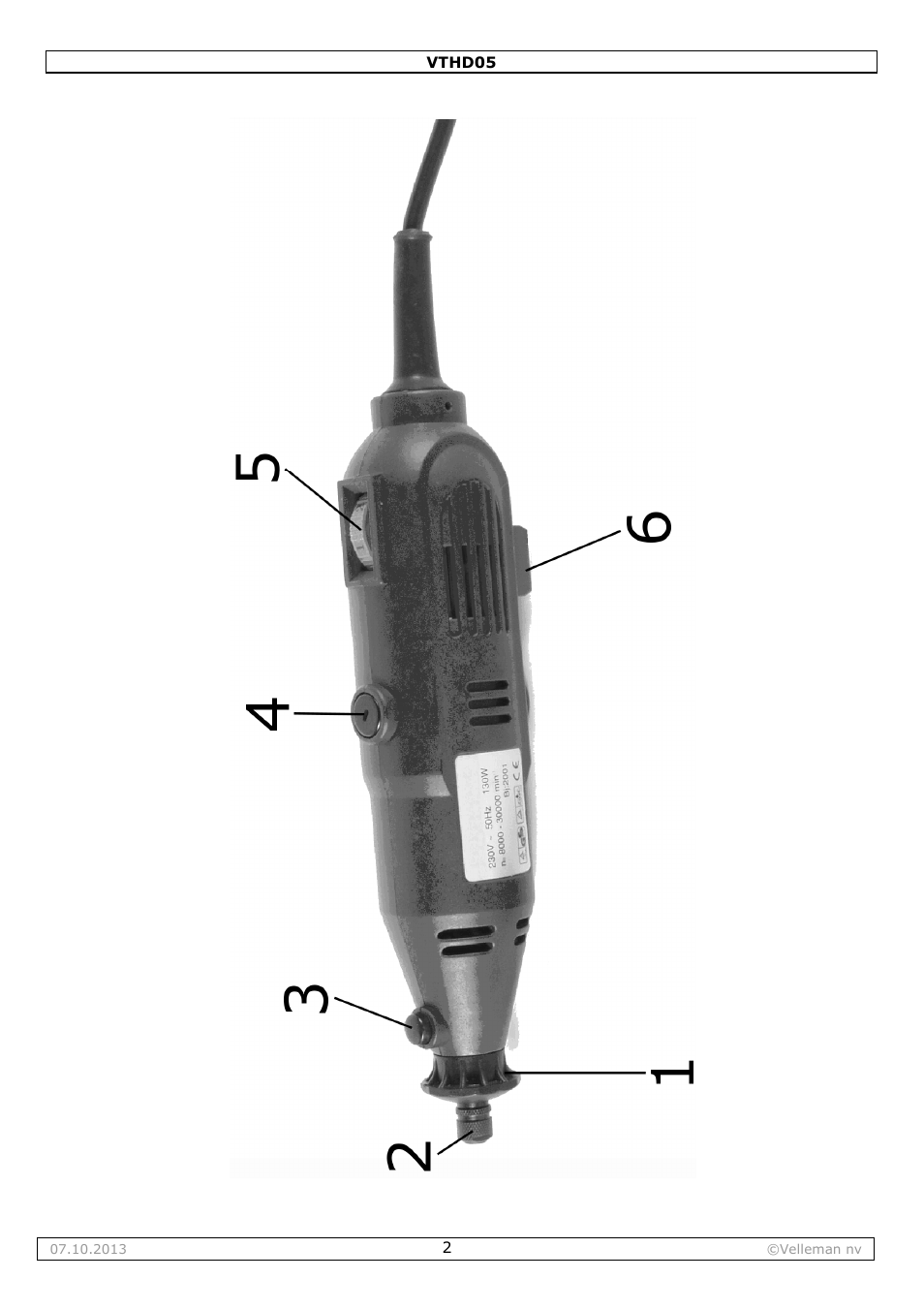 Velleman VTHD05 User Manual | Page 2 / 18
