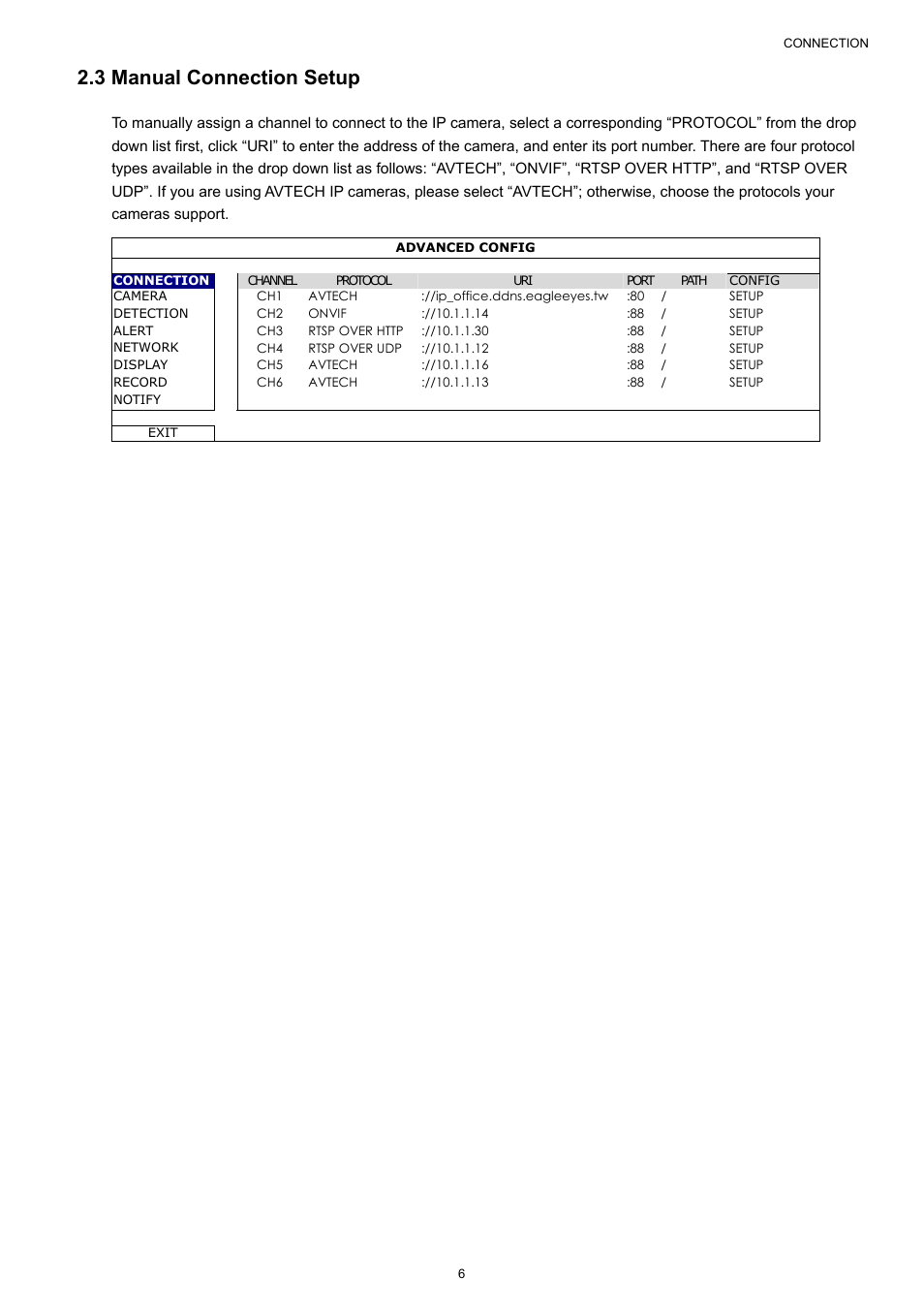 3 manual connection setup | Velleman NVR2 User Manual | Page 12 / 314
