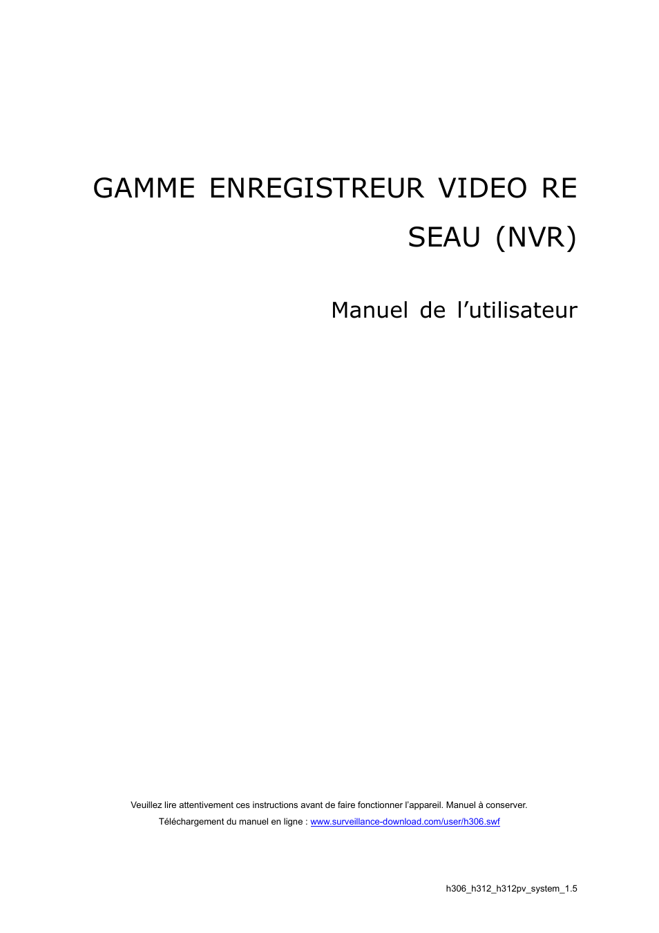 Français, Gamme enregistreur video re seau (nvr), Manuel de l’utilisateur | Velleman NVR2 User Manual | Page 158 / 314