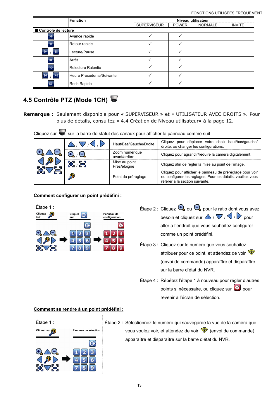 5 contrôle ptz (mode 1ch) | Velleman NVR2 User Manual | Page 175 / 314