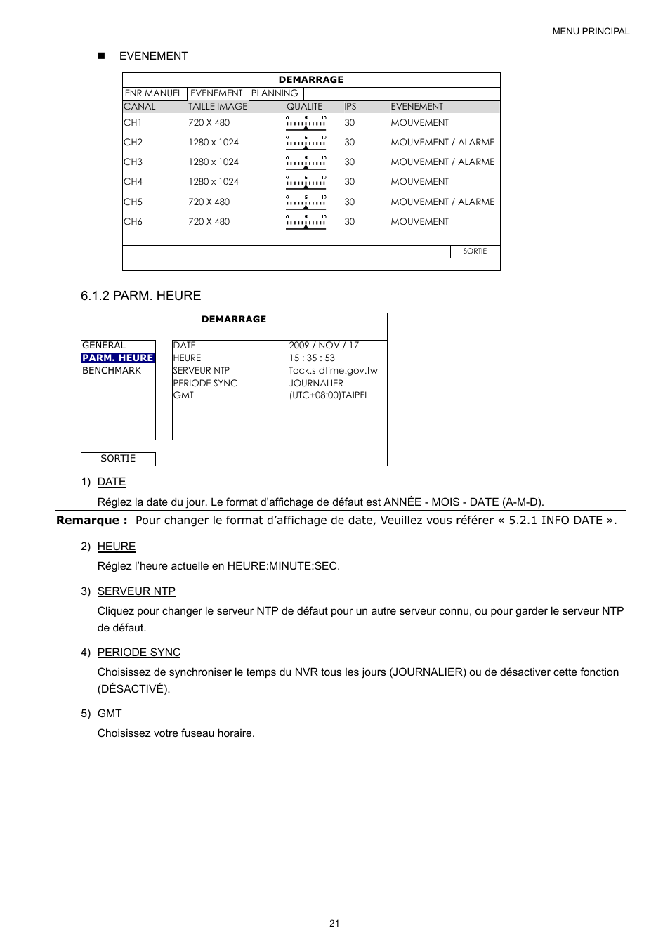 2 parm. heure | Velleman NVR2 User Manual | Page 183 / 314