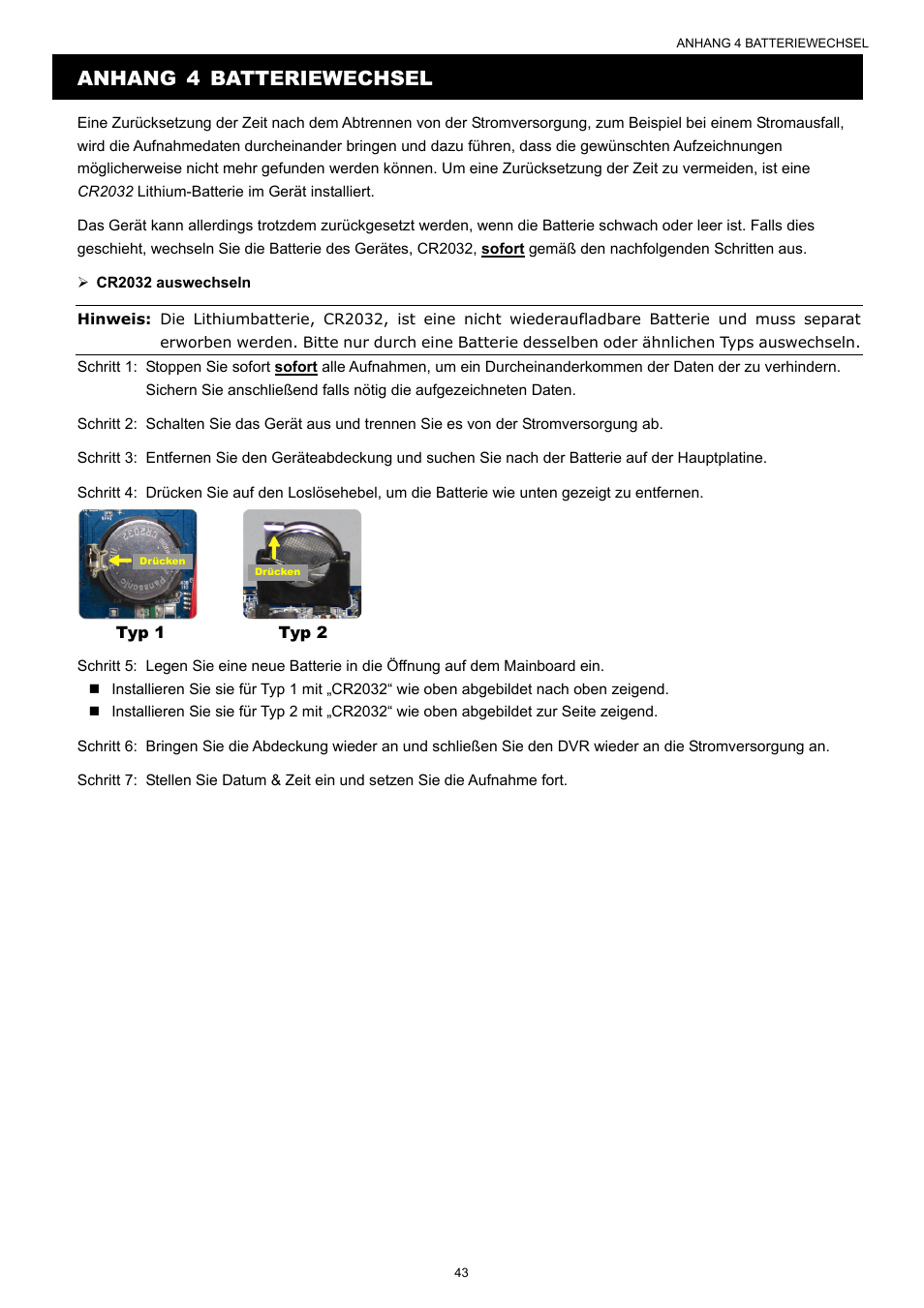 Anhang 4 batteriewechsel | Velleman NVR2 User Manual | Page 258 / 314