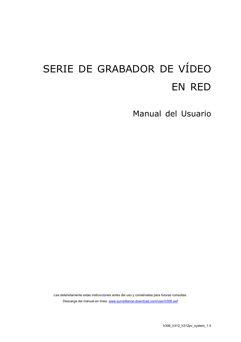 Español, Serie de grabador de vídeo en red, Manual del usuario | Velleman NVR2 User Manual | Page 263 / 314