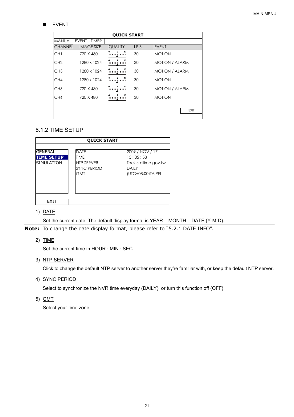 2 time setup | Velleman NVR2 User Manual | Page 27 / 314
