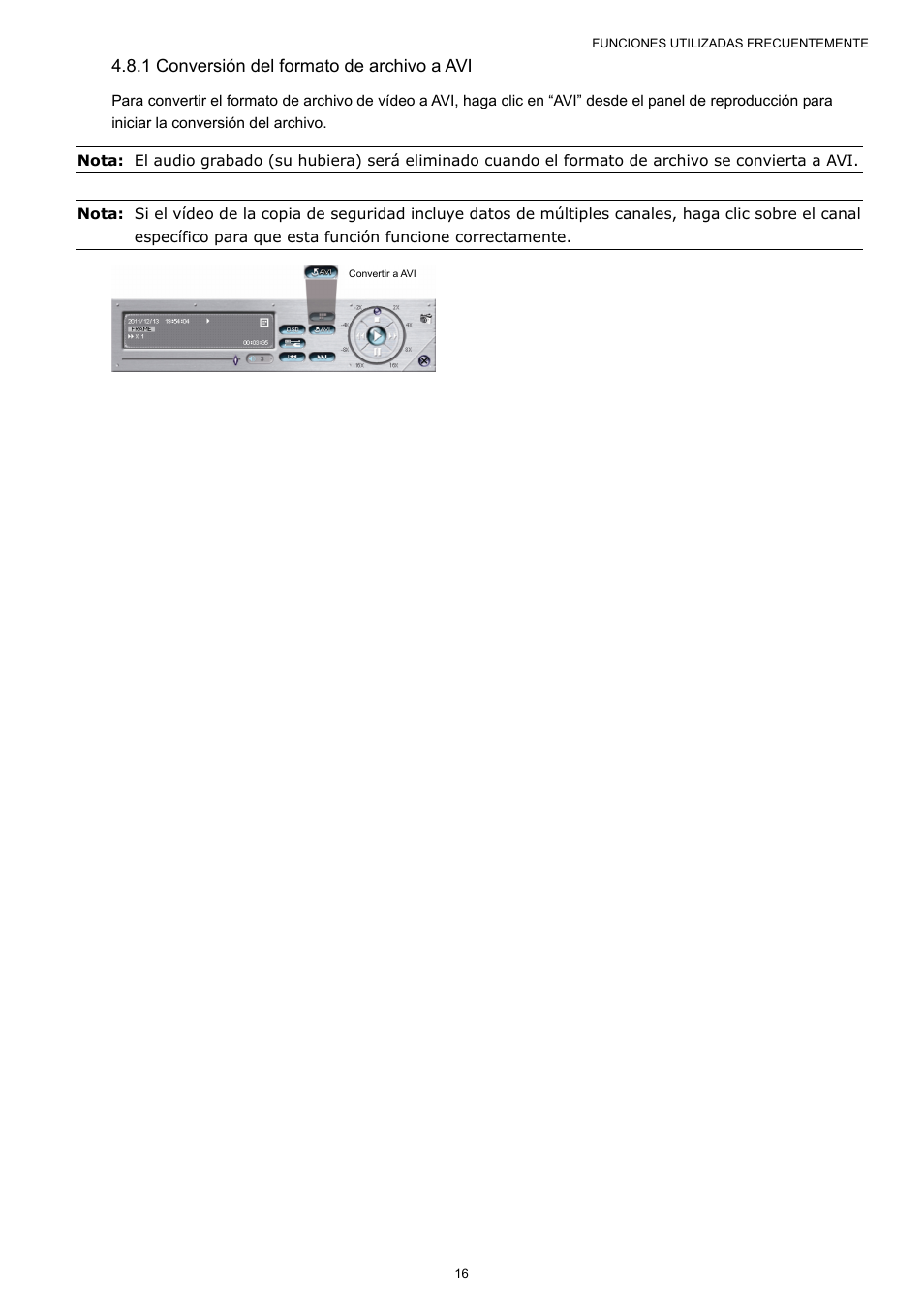 1 conversión del formato de archivo a avi | Velleman NVR2 User Manual | Page 283 / 314