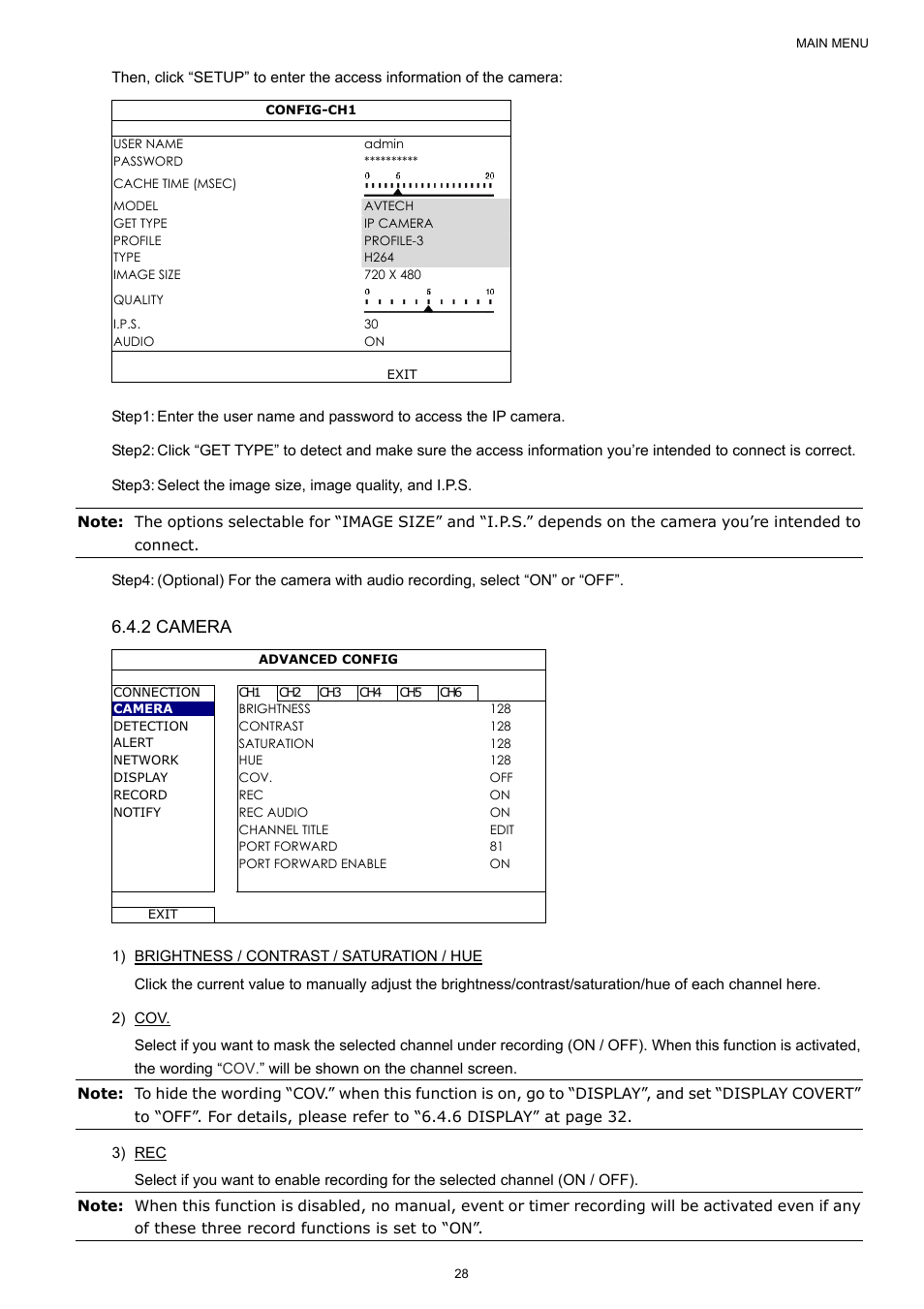 2 camera | Velleman NVR2 User Manual | Page 34 / 314