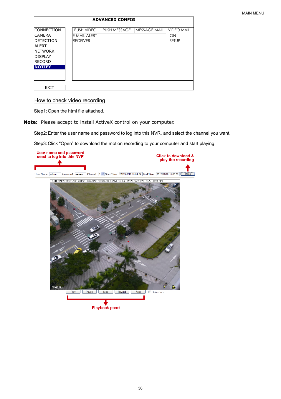 How to check video recording | Velleman NVR2 User Manual | Page 42 / 314
