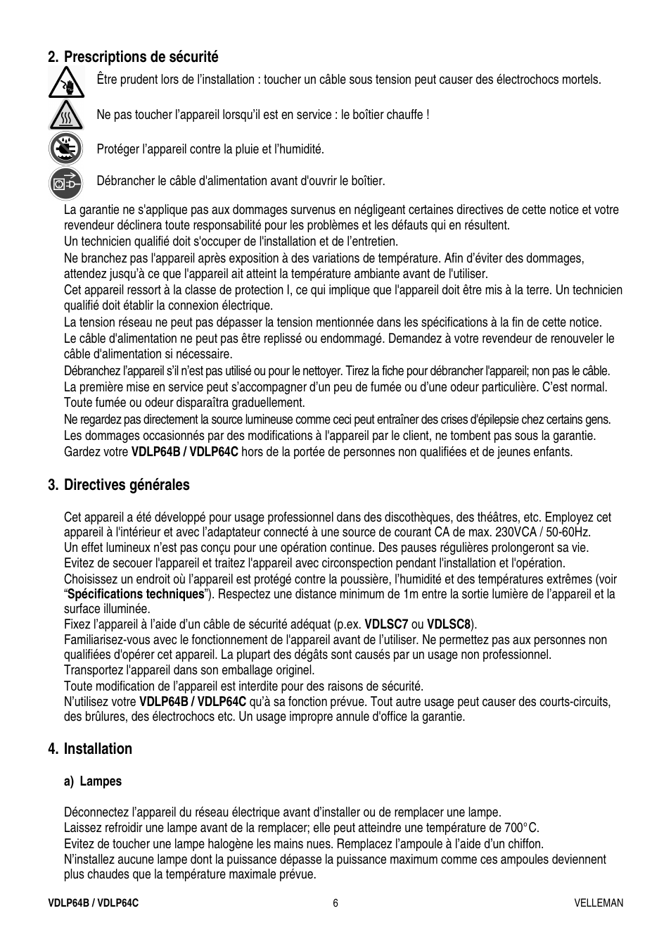 Velleman VDLP64B_C User Manual | Page 6 / 12