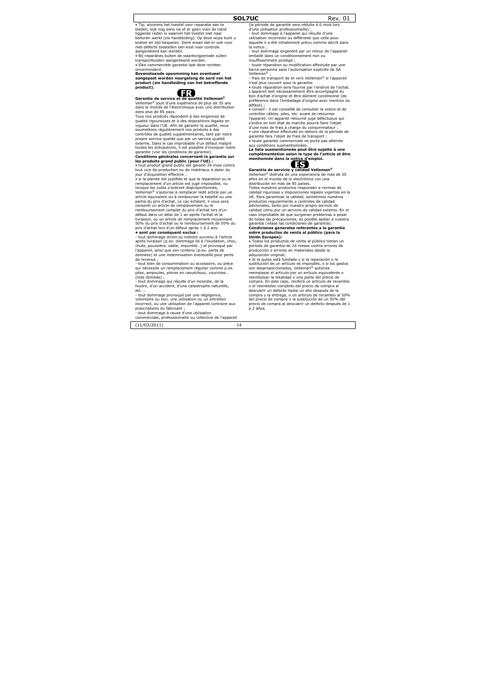 Sol7uc rev. 01 | Velleman SOL7UC User Manual | Page 14 / 15