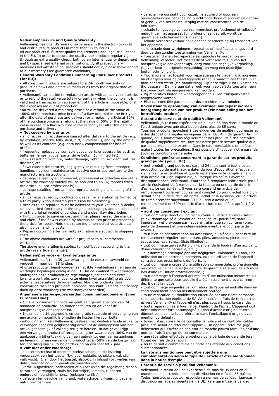 Velleman WB025 User Manual | Page 12 / 13