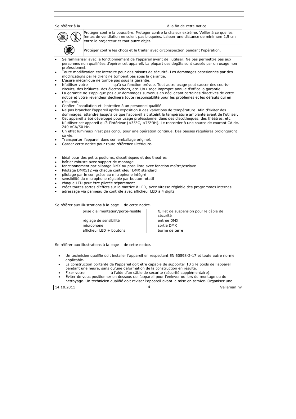 Velleman VDPL300ME User Manual | Page 14 / 30