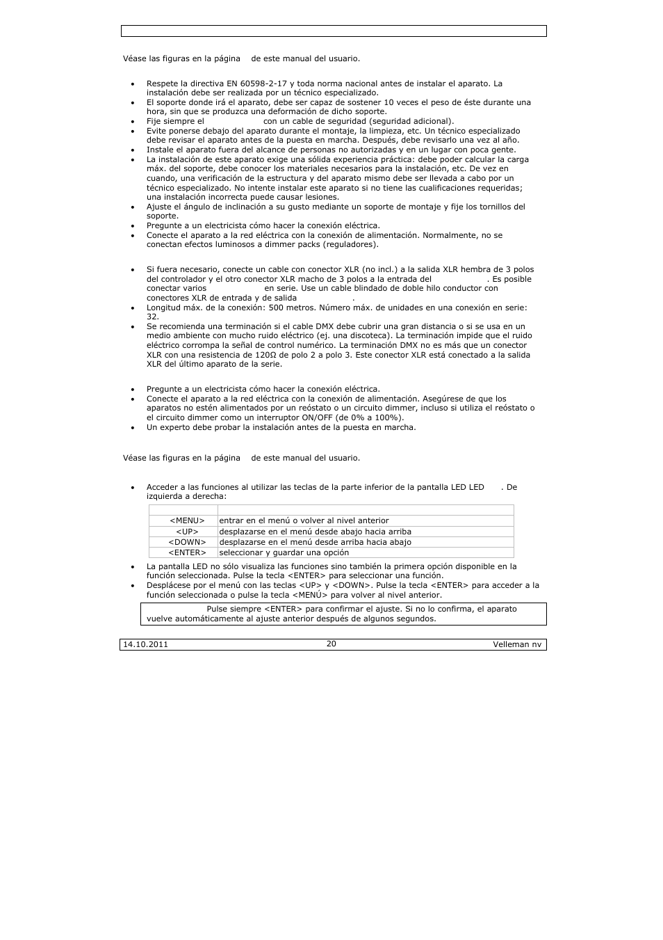 Velleman VDPL300ME User Manual | Page 20 / 30