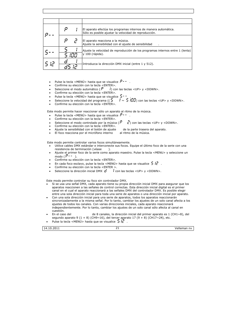 Velleman VDPL300ME User Manual | Page 21 / 30